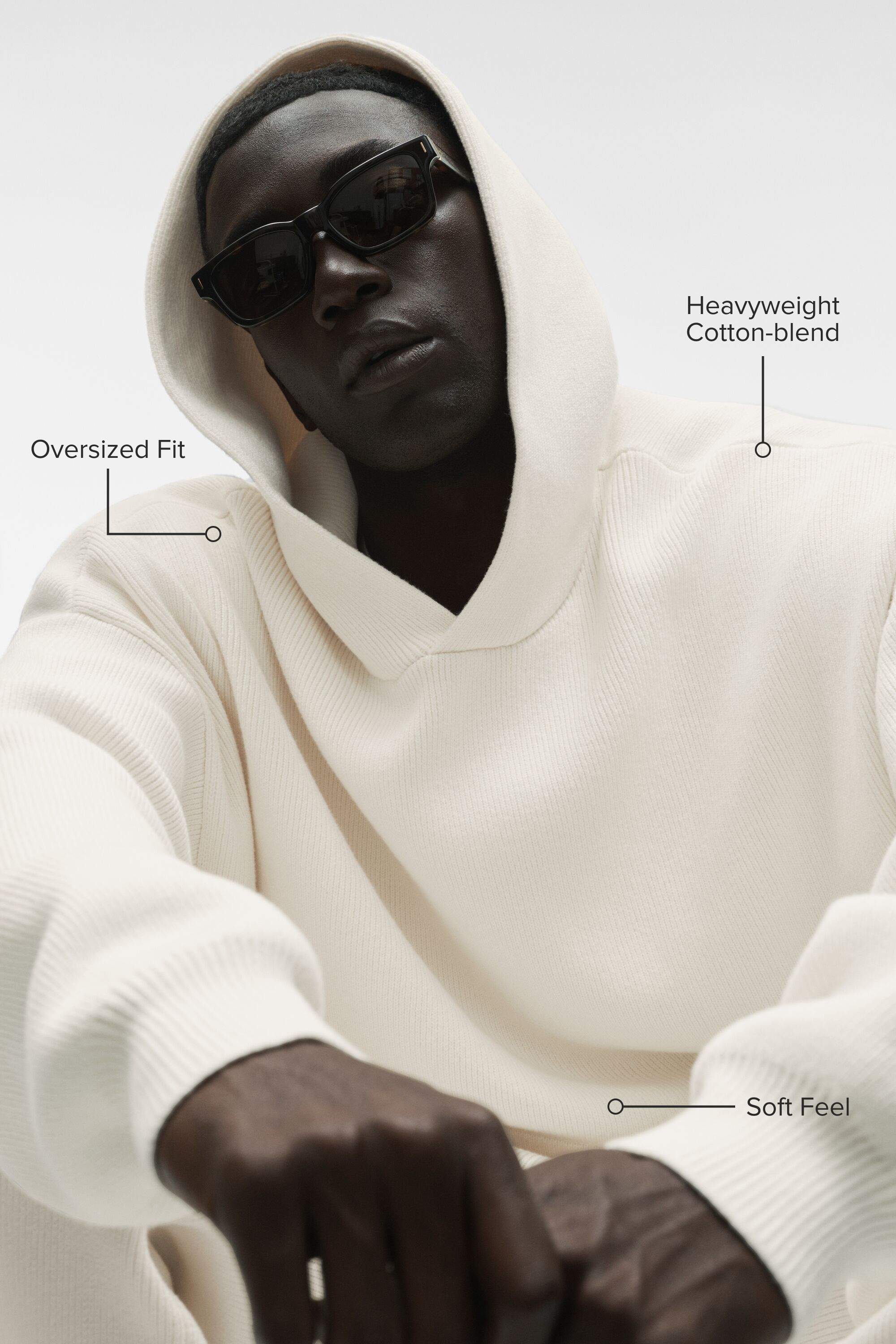 Scholar Hooded Sweater - Ivory
